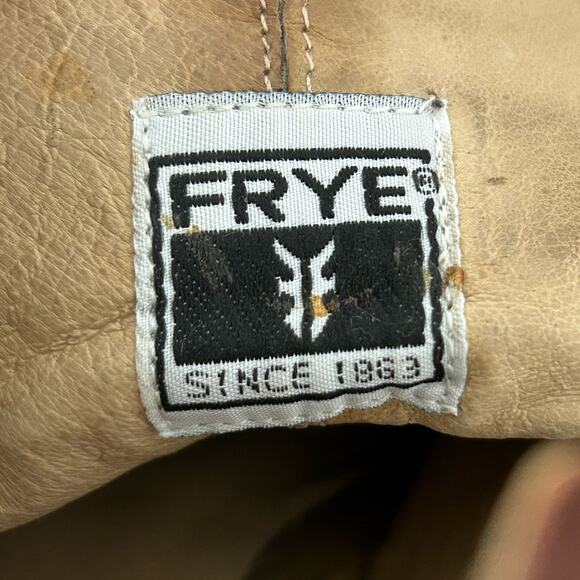 Frye Wood Block Heel Patty Riding Bootie Brown Size 6 - Picture 8 of 11